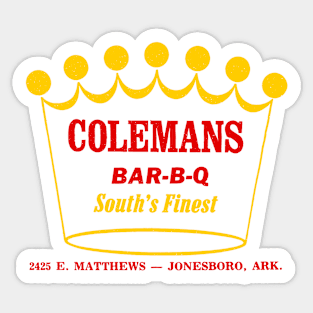 Colemans Bar-B-Q Sticker